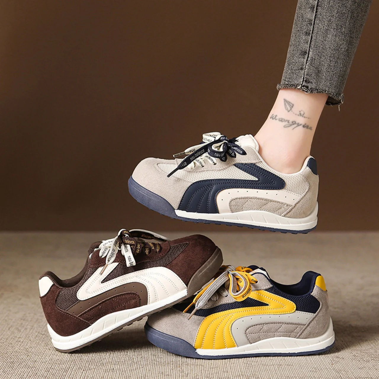 Damen Sneakers mit weichem Wildleder und innovativer Schnürtechnologie Heidi Mode - Image 3