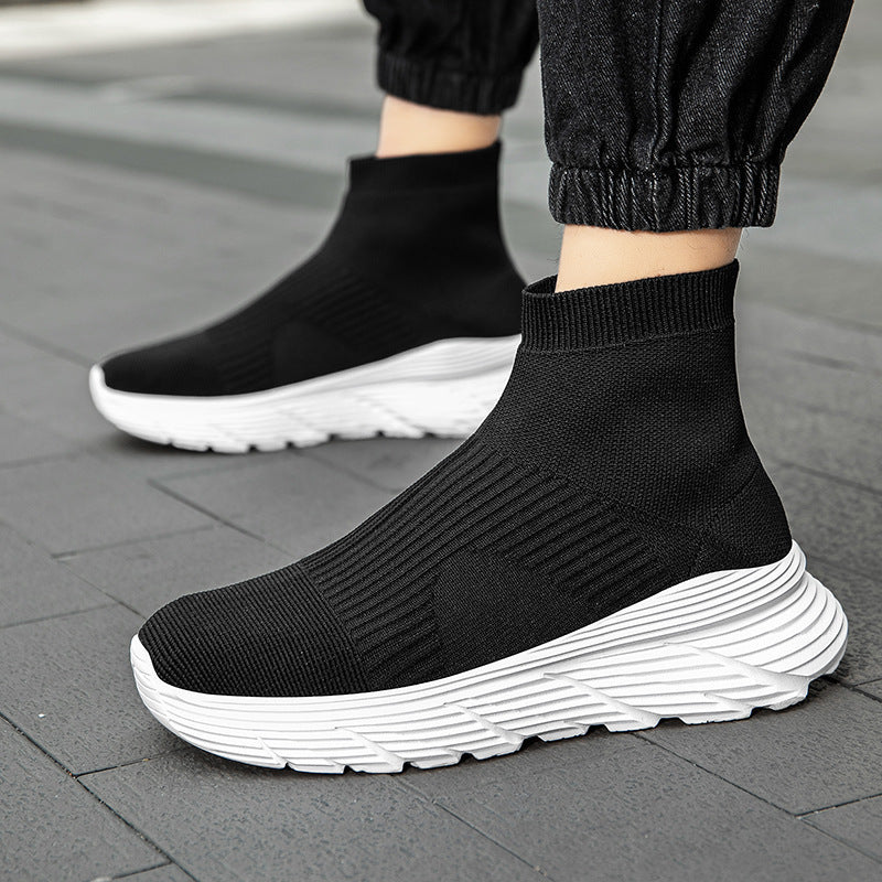 Damen Socken-Sneaker mit hohem Schaft von Heidi Mode