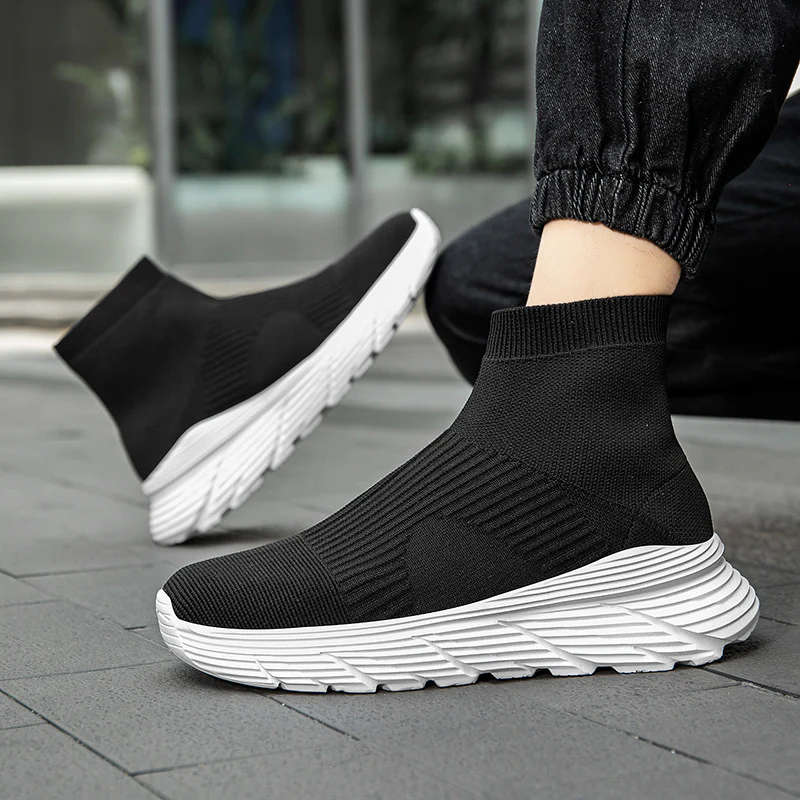 Damen Socken-Sneaker mit hohem Schaft von Heidi Mode - Image 2