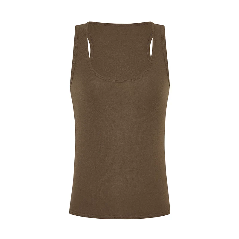 Damen Sommer Tank Top Slim Fit U-Ausschnitt Ärmellos - Image 13
