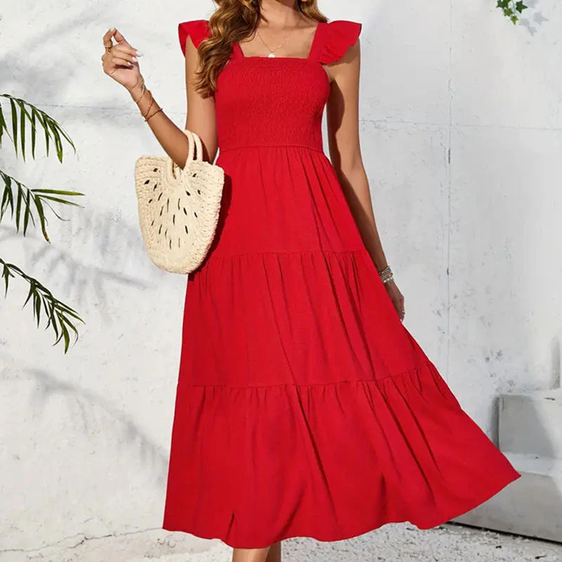Damen Sommerliches Maxikleid mit Zauberhaften Rüschendetails Heidi-Mode - Image 4