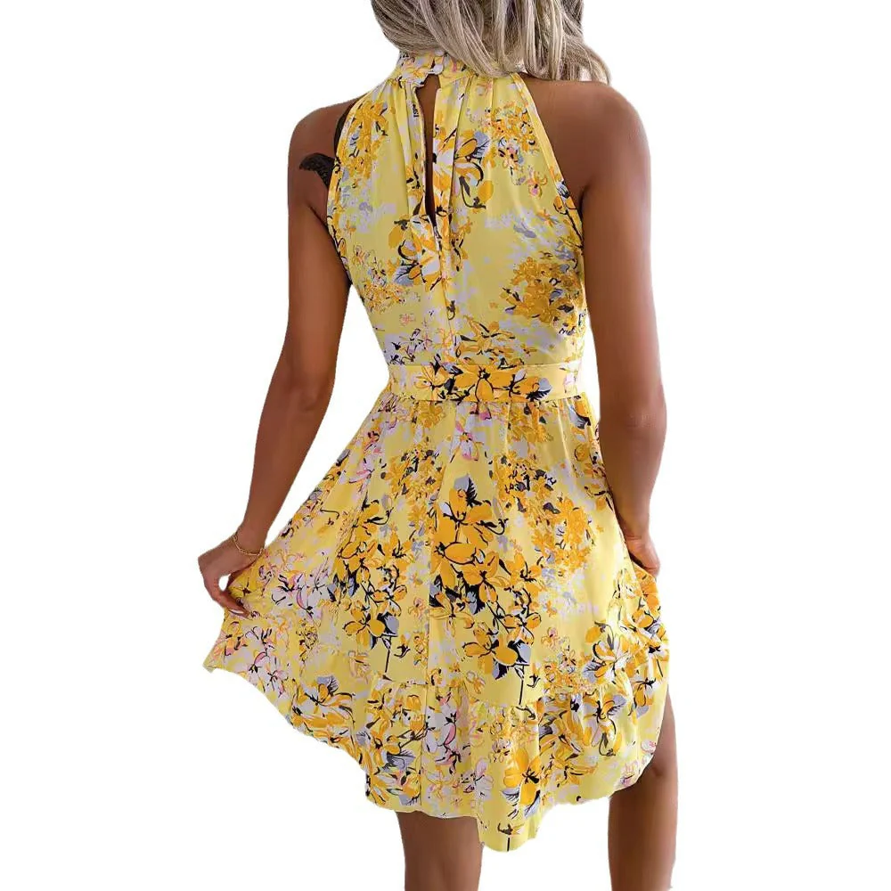 Damen Sommerliches Minikleid mit Elegantem Halsausschnitt und Floralen Details Heidi-Mode - Image 5
