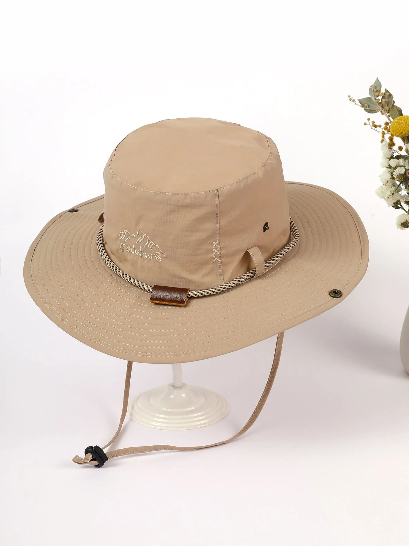 Damen Sonnenhut mit Breiter Krempe und Integriertem Nackenband Heidi-Mode - Image 6