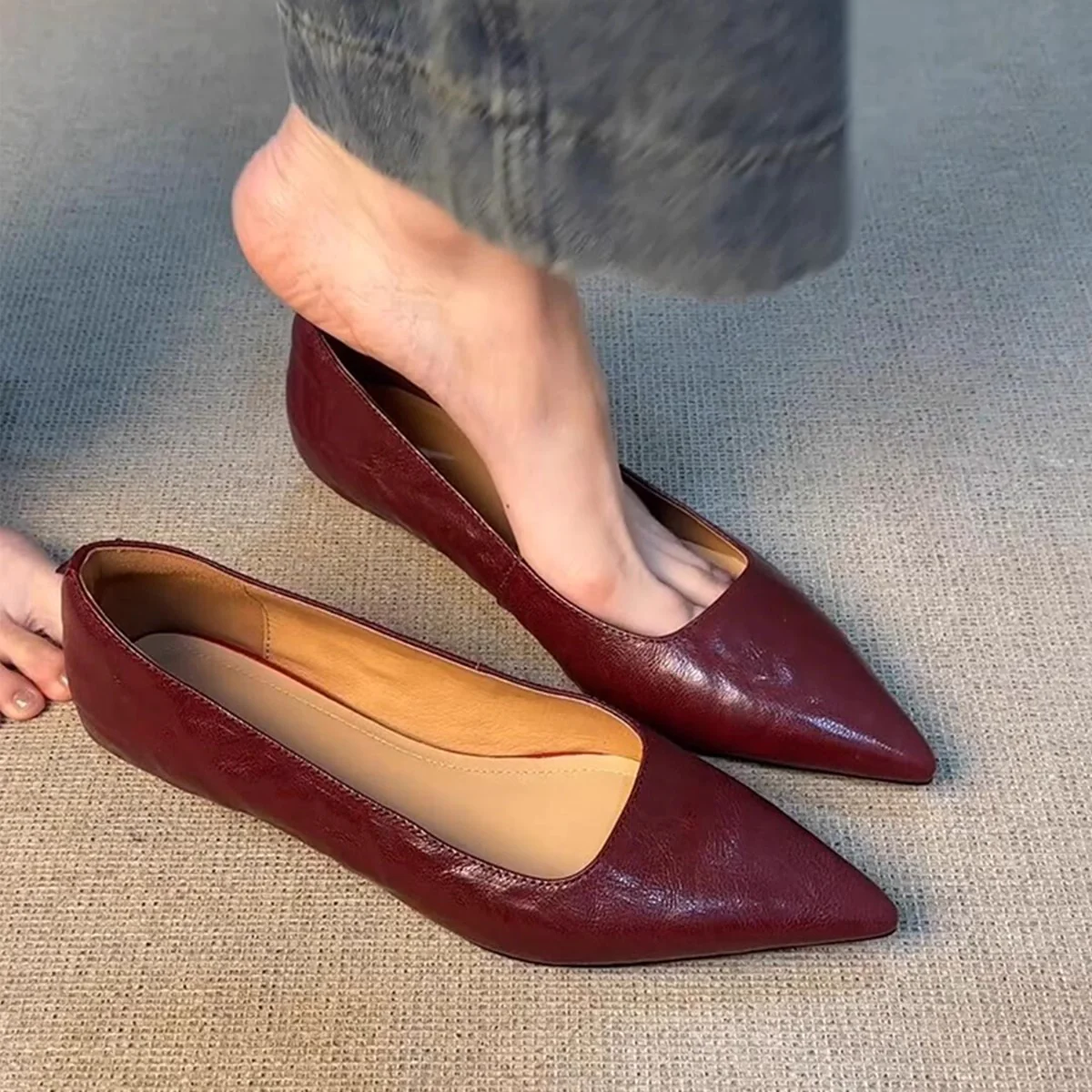Damen spitze Pumps mit elegantem Design und hochwertiger Lederverarbeitung Heidi Mode