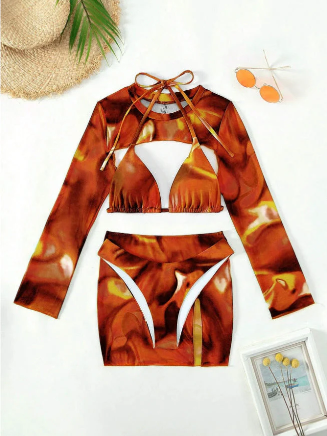Damen Sport-Bikini-Set mit Langen Ärmeln und Modischem Schnitt Heidi-Mode - Image 8