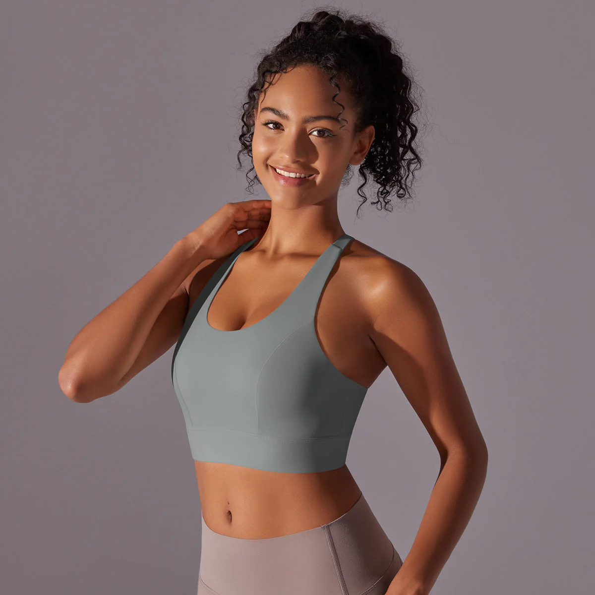 Damen Sport-Bustier mit Hohem Komfort und Unterstützendem Racerback-Design Heidi-Mode - Image 3