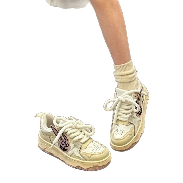 Damen sportive Chunky Sneakers mit farbenfrohem Motiv und bequemem Schnürsystem Heidi Mode - Image 5