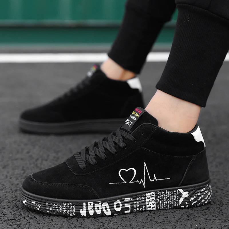 Damen Sportive High-Top Sneakers mit individuell bedruckter Laufsohle Heidi Mode