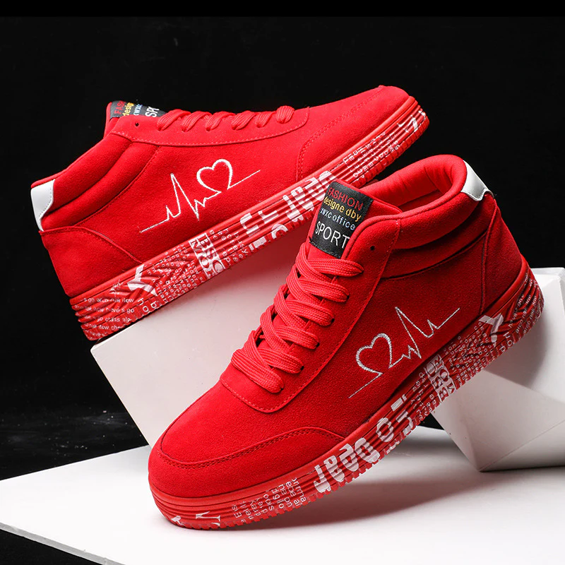 Damen Sportive High-Top Sneakers mit individuell bedruckter Laufsohle Heidi Mode - Image 3