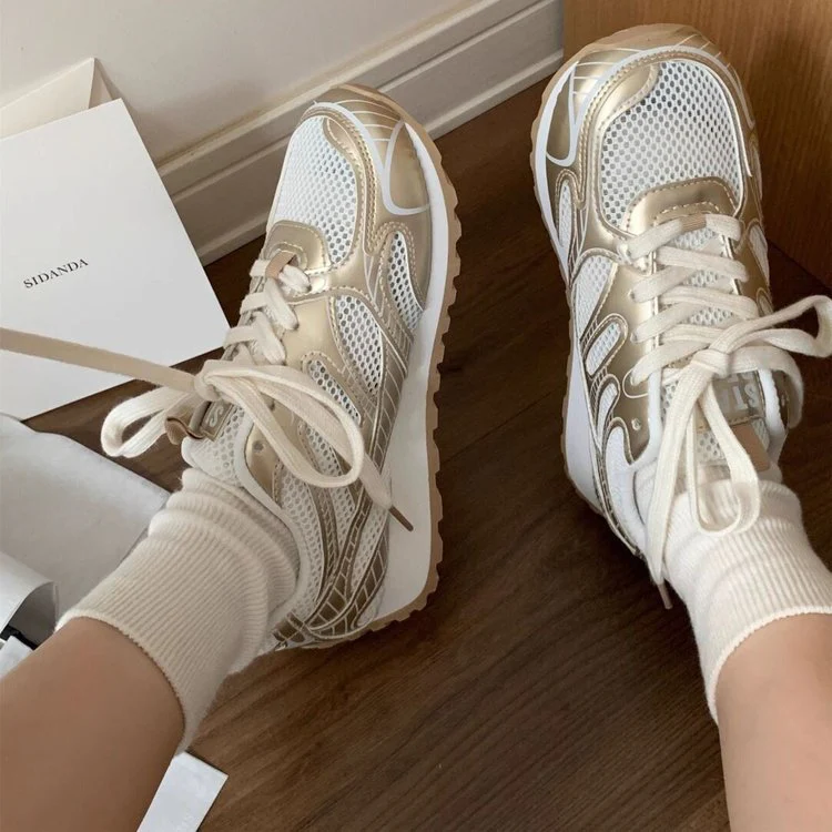 Damen Sportlich-elegante Mesh-Sneaker mit atmungsaktiver Sohle Heidi Mode - Image 2