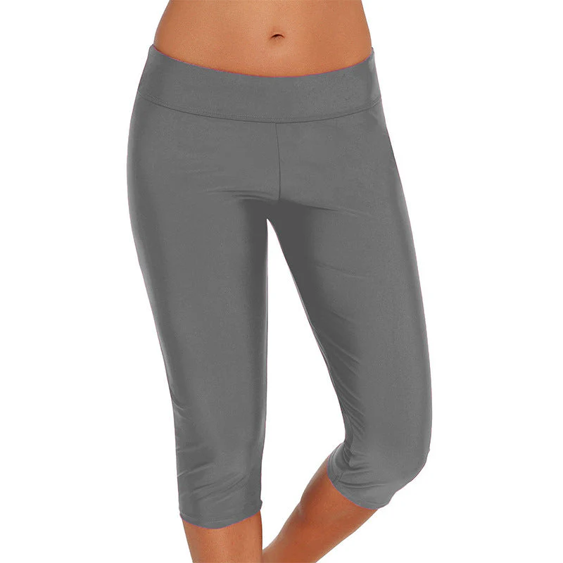 Damen Sportliche 3/4-Leggings mit Hohem Bund und Atmungsaktivem Material Heidi-Mode - Image 5