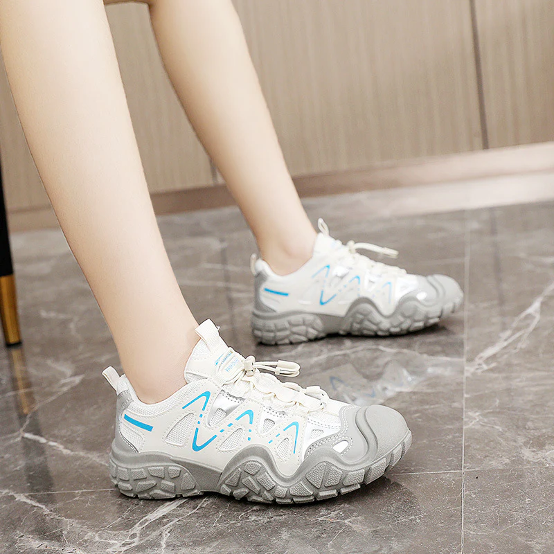 Damen sportliche Allrounder Sneakers mit atmungsaktivem Mesh-Obermaterial und rutschfester Sohle Heidi Mode - Image 3