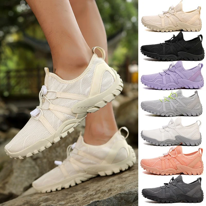 Damen Sportliche Aqua-Laufschuhe mit atmungsaktivem Obermaterial und flexiblem Schnellschnürsystem Heidi Mode