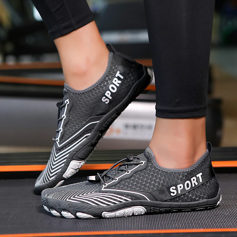Damen Sportliche Aquaschuhe mit hoch atmungsaktivem Obermaterial und elastischer Schnürung Heidi Mode - Image 10