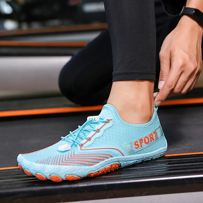 Damen Sportliche Aquaschuhe mit hoch atmungsaktivem Obermaterial und elastischer Schnürung Heidi Mode - Image 3