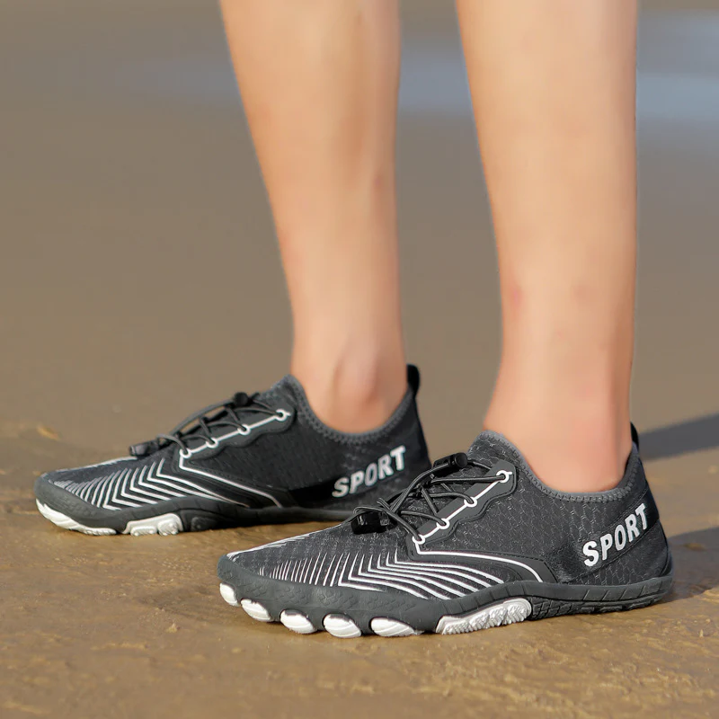 Damen Sportliche Aquaschuhe mit hoch atmungsaktivem Obermaterial und elastischer Schnürung Heidi Mode - Image 4