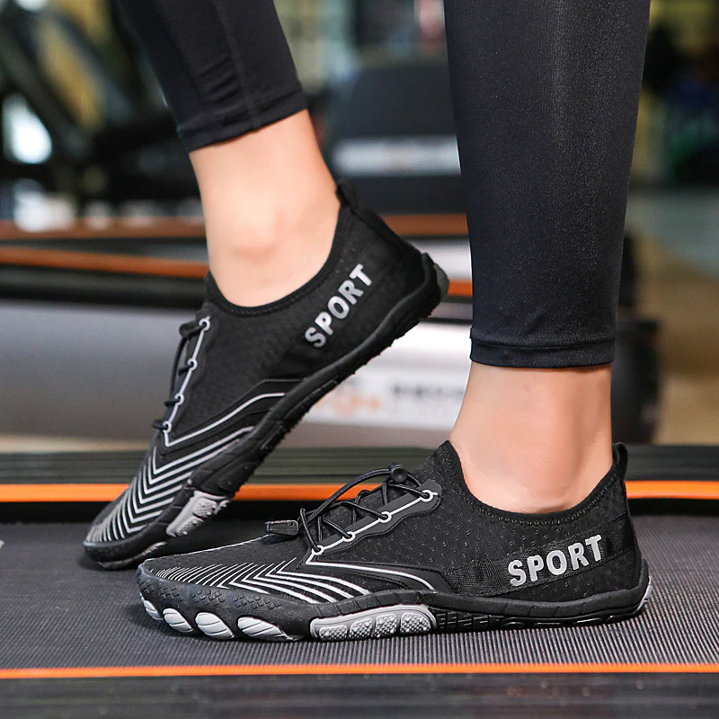 Damen Sportliche Aquaschuhe mit hoch atmungsaktivem Obermaterial und elastischer Schnürung Heidi Mode - Image 8