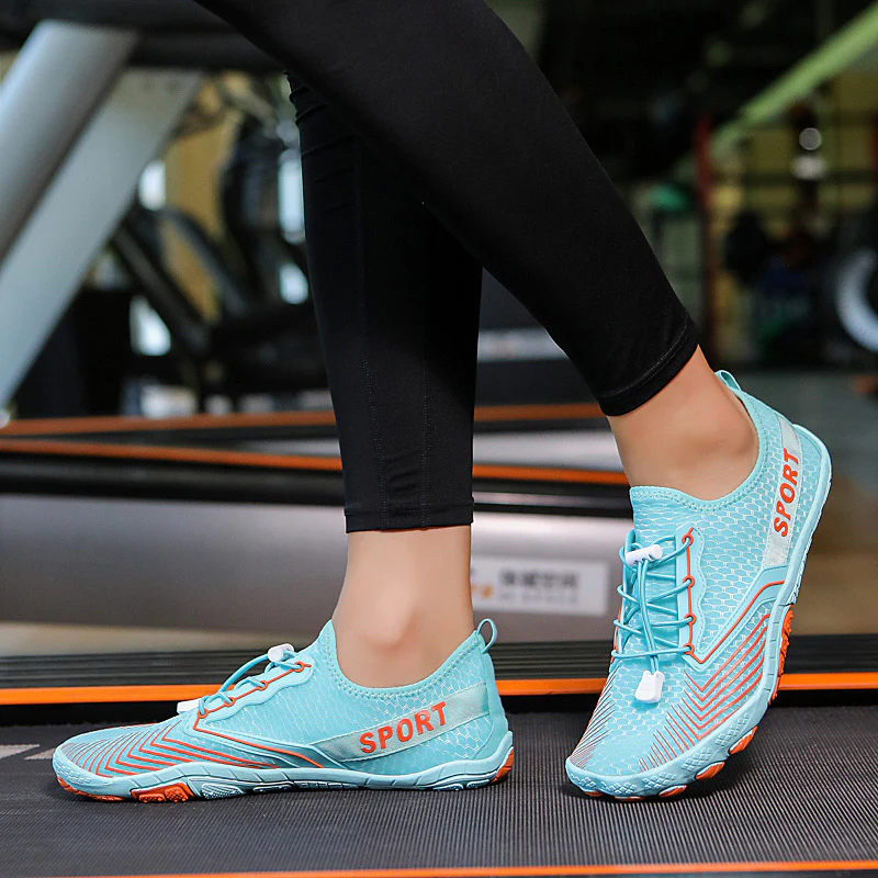 Damen Sportliche Aquaschuhe mit hoch atmungsaktivem Obermaterial und elastischer Schnürung Heidi Mode - Image 9