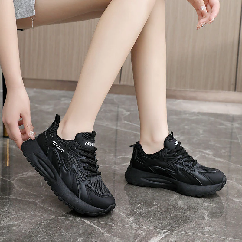 Damen Sportliche atmungsaktive Sneakers mit dämpfender Laufsohle und trendigem Design Heidi Mode - Image 3