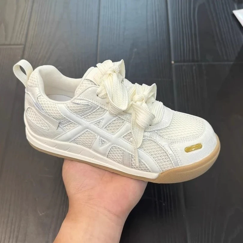 Damen Sportliche Atmungsaktive Sneakers mit einzigartigem Design und bequemen Schnürsenkeln Heidi Mode
