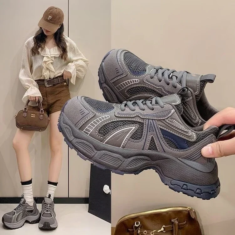 Damen Sportliche Atmungsaktive Sneakers mit gepolsterter Sohle und rutschfester Außensohle Heidi Mode
