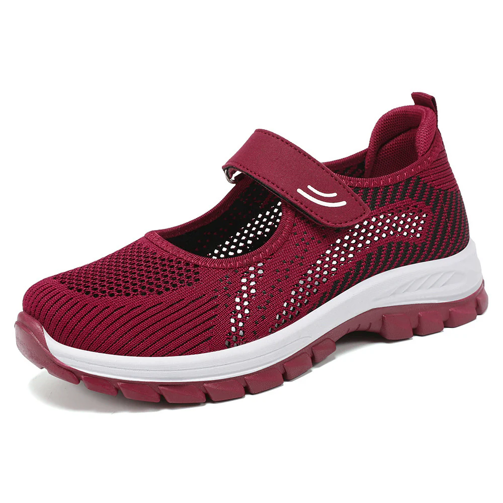 Damen Sportliche Ballerinas mit Klettverschluss und atmungsaktivem Obermaterial Heidi Mode - Image 6