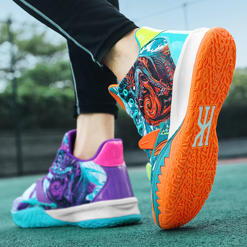 Damen Sportliche Basketball-Sneaker mit innovativem Print Heidi Mode - Image 2