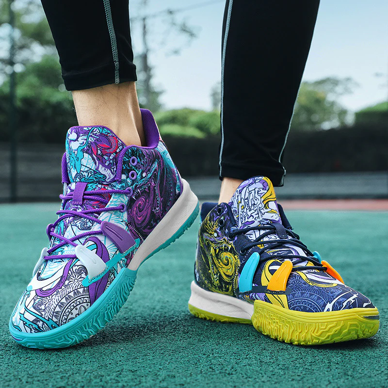 Damen Sportliche Basketball-Sneaker mit innovativem Print Heidi Mode - Image 4