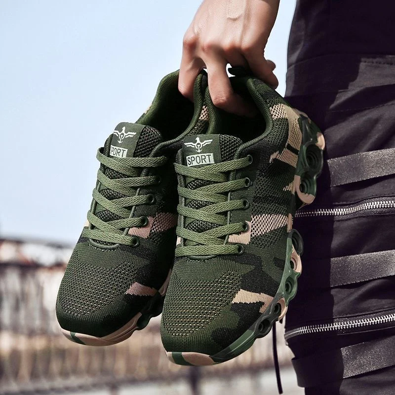 Damen Sportliche Camouflage Sneakers mit dämpfender Sohle Heidi Mode