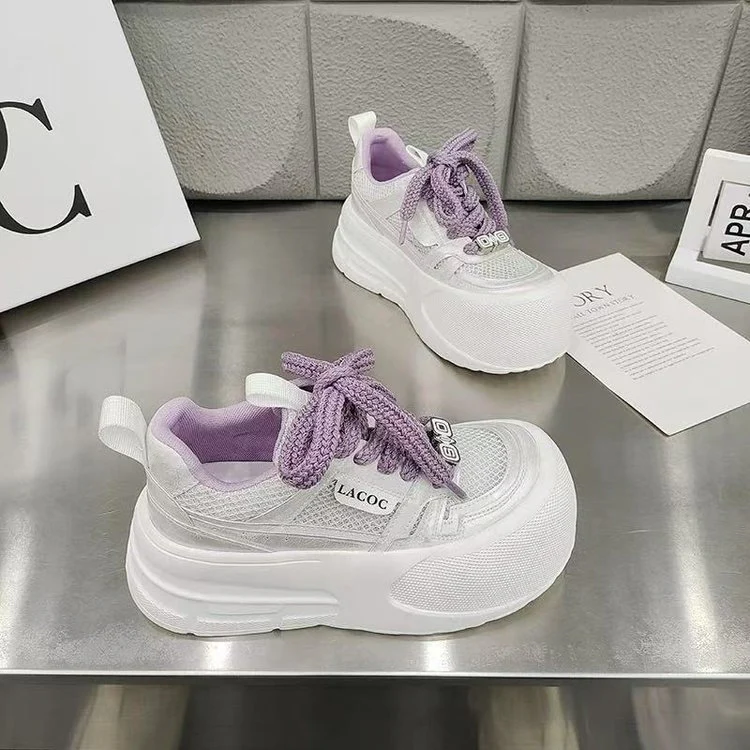 Damen Sportliche Chunky Sneaker mit innovativem Sohlenprofil und atmungsaktiver Mesh-Oberfläche Heidi Mode - Image 2