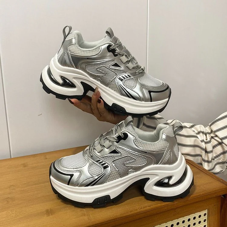 Damen Sportliche Chunky Sneaker mit reflektierenden Akzenten und innovativer Dämpfung Heidi Mode - Image 2