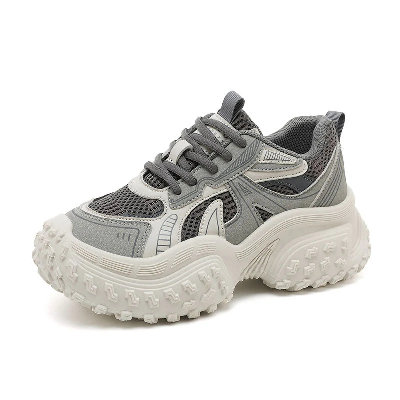 Damen Sportliche Chunky Sneakers mit atmungsaktivem Mesh-Obermaterial und dämpfender Laufsohle Heidi Mode