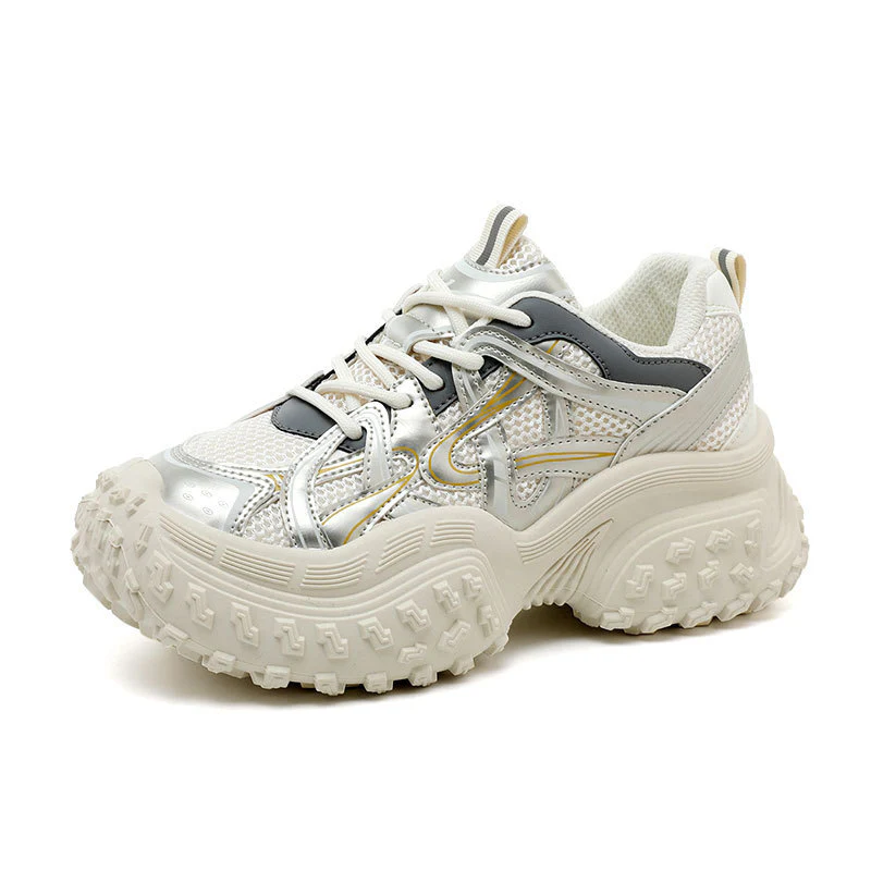 Damen Sportliche Chunky Sneakers mit atmungsaktivem Mesh-Obermaterial und dämpfender Laufsohle Heidi Mode - Image 5