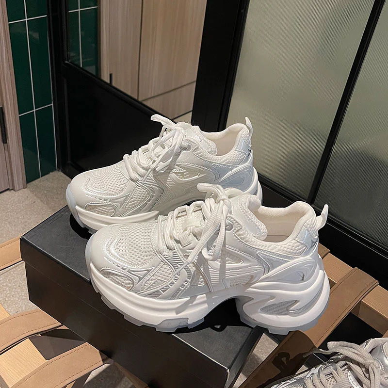 Damen Sportliche Chunky Sneakers mit atmungsaktivem Mesh-Obermaterial und innovativer Dämpfung Heidi Mode - Image 4