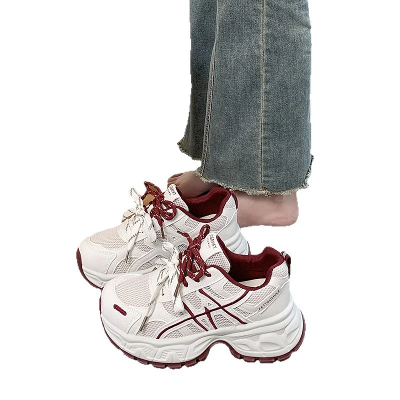 Damen Sportliche Chunky Sneakers mit atmungsaktivem Mesh-Obermaterial und rutschfestem Profil Heidi Mode - Image 5