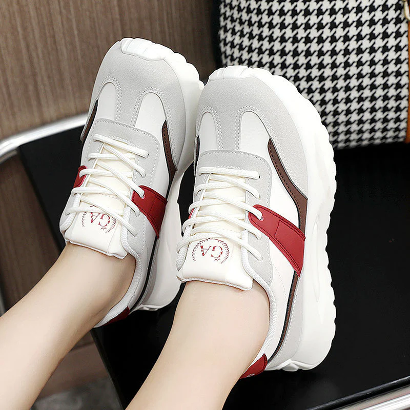 Damen Sportliche Chunky Sneakers mit atmungsaktivem Obermaterial und dämpfender Laufsohle Heidi Mode - Image 4