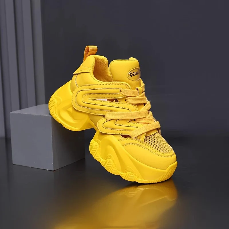 Damen Sportliche Chunky Sneakers mit atmungsaktivem Obermaterial und innovativem Dämpfungssystem Heidi Mode