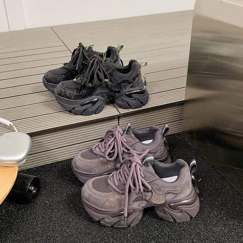 Damen Sportliche Chunky Sneakers mit atmungsaktivem Obermaterial und rutschfester Sohle Heidi Mode - Image 2