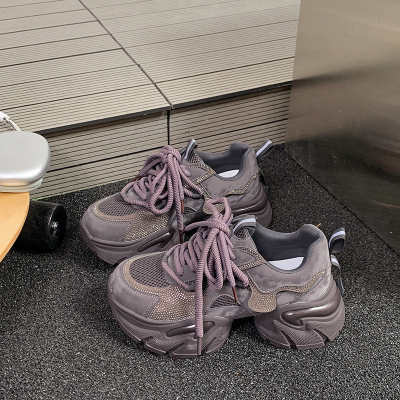 Damen Sportliche Chunky Sneakers mit atmungsaktivem Obermaterial und rutschfester Sohle Heidi Mode - Image 3