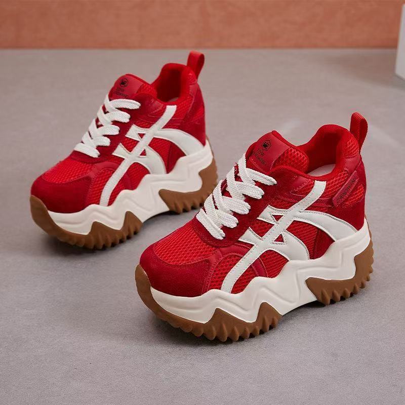 Damen Sportliche Chunky Sneakers mit atmungsaktiven Mesh und stabiler Sohle Heidi Mode