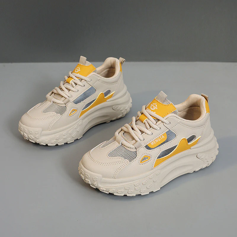 Damen sportliche Chunky Sneakers mit atmungsaktiven Netzeinsätzen und dämpfender Sohle Heidi Mode - Image 2