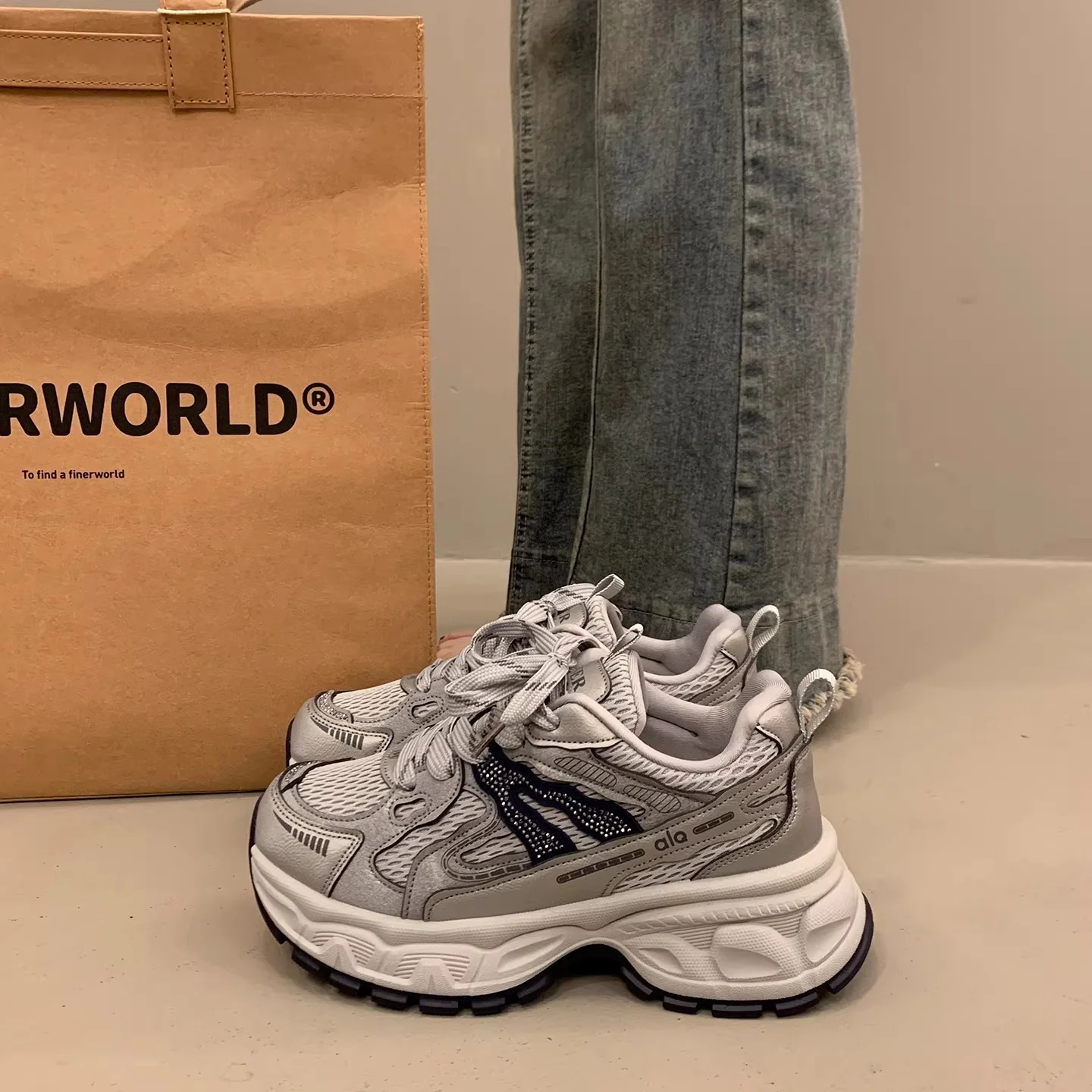Damen Sportliche Chunky Sneakers mit atmungsaktiver Mesh-Oberfläche und komfortabler Dämpfung Heidi Mode