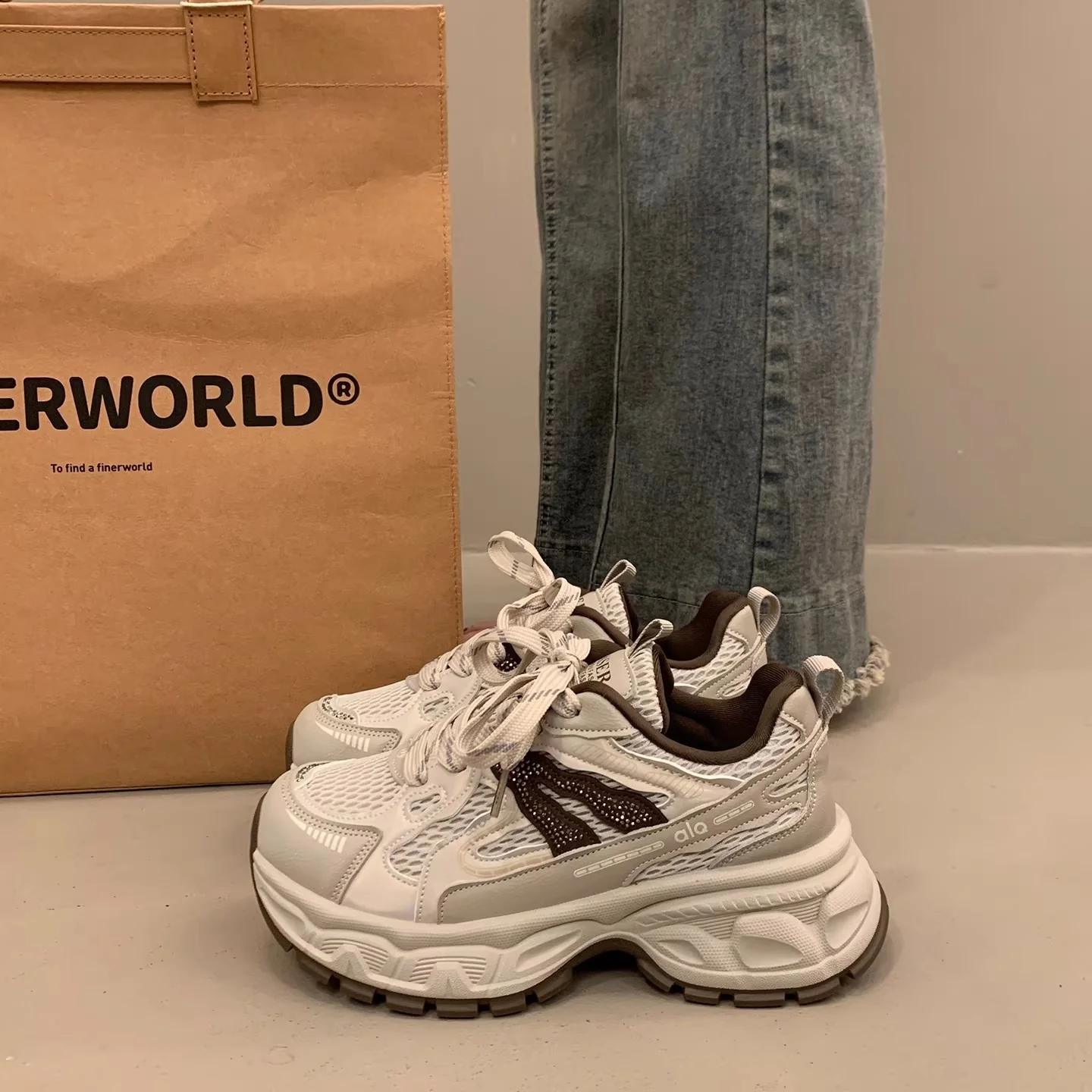 Damen Sportliche Chunky Sneakers mit atmungsaktiver Mesh-Oberfläche und komfortabler Dämpfung Heidi Mode - Image 2