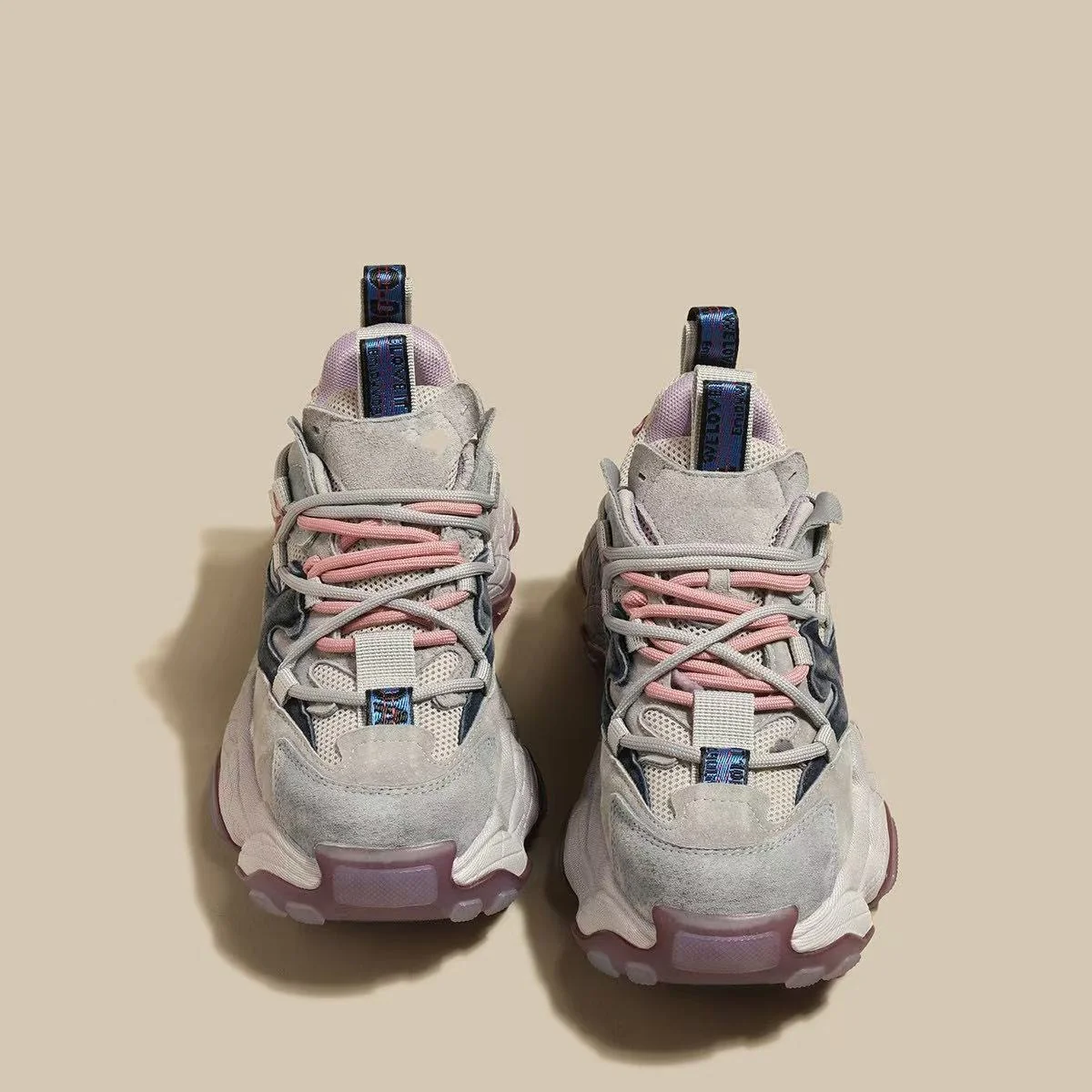 Damen Sportliche Chunky Sneakers mit atmungsaktiver Mesh-Oberfläche und robustem Sohlenprofil Heidi Mode - Image 4