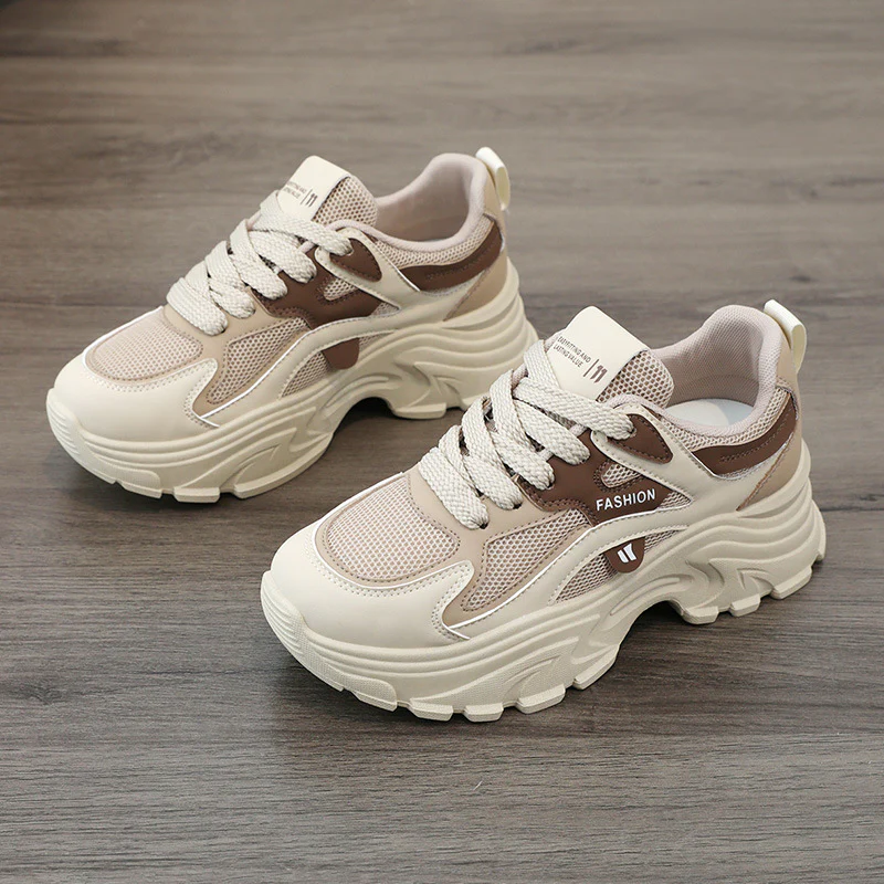 Damen Sportliche Chunky Sneakers mit atmungsaktiver Mesh-Oberfläche und stoßdämpfender Sohle Heidi Mode - Image 3