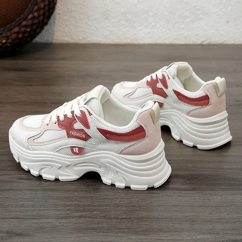 Damen Sportliche Chunky Sneakers mit atmungsaktiver Mesh-Oberfläche und stoßdämpfender Sohle Heidi Mode - Image 4