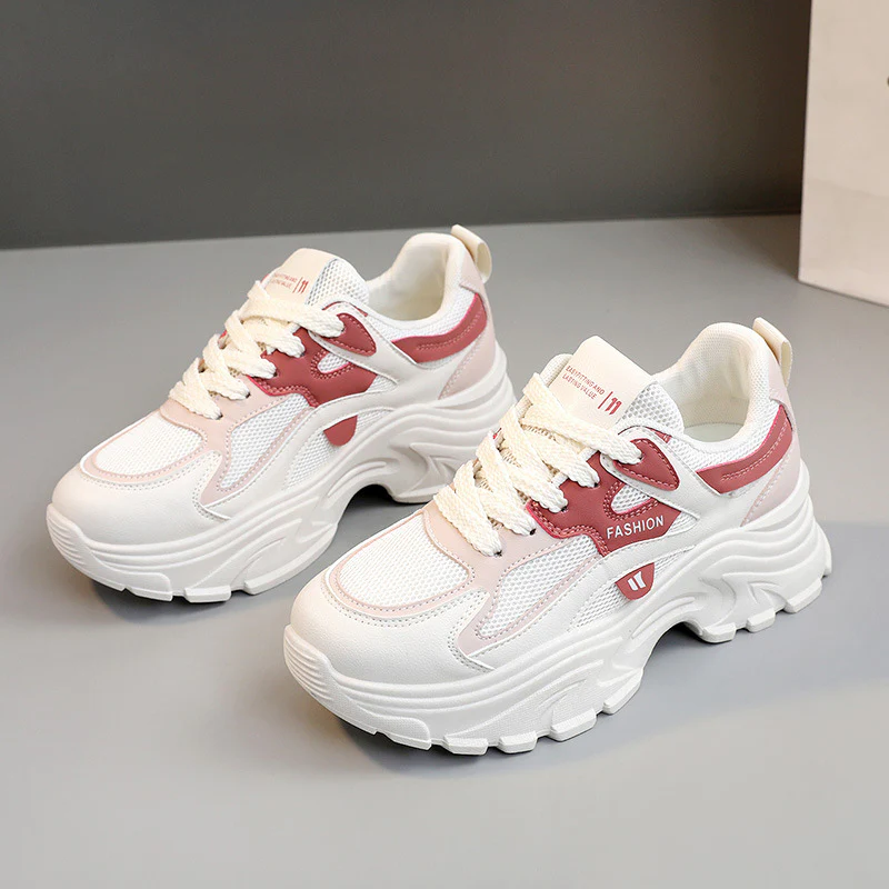 Damen Sportliche Chunky Sneakers mit atmungsaktiver Mesh-Oberfläche und stoßdämpfender Sohle Heidi Mode - Image 7