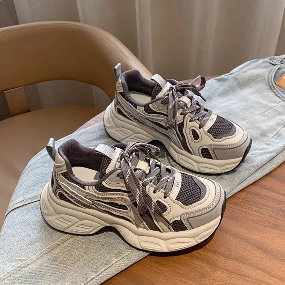 Damen Sportliche Chunky Sneakers mit atmungsaktiver Netzoberfläche Heidi Mode - Image 6