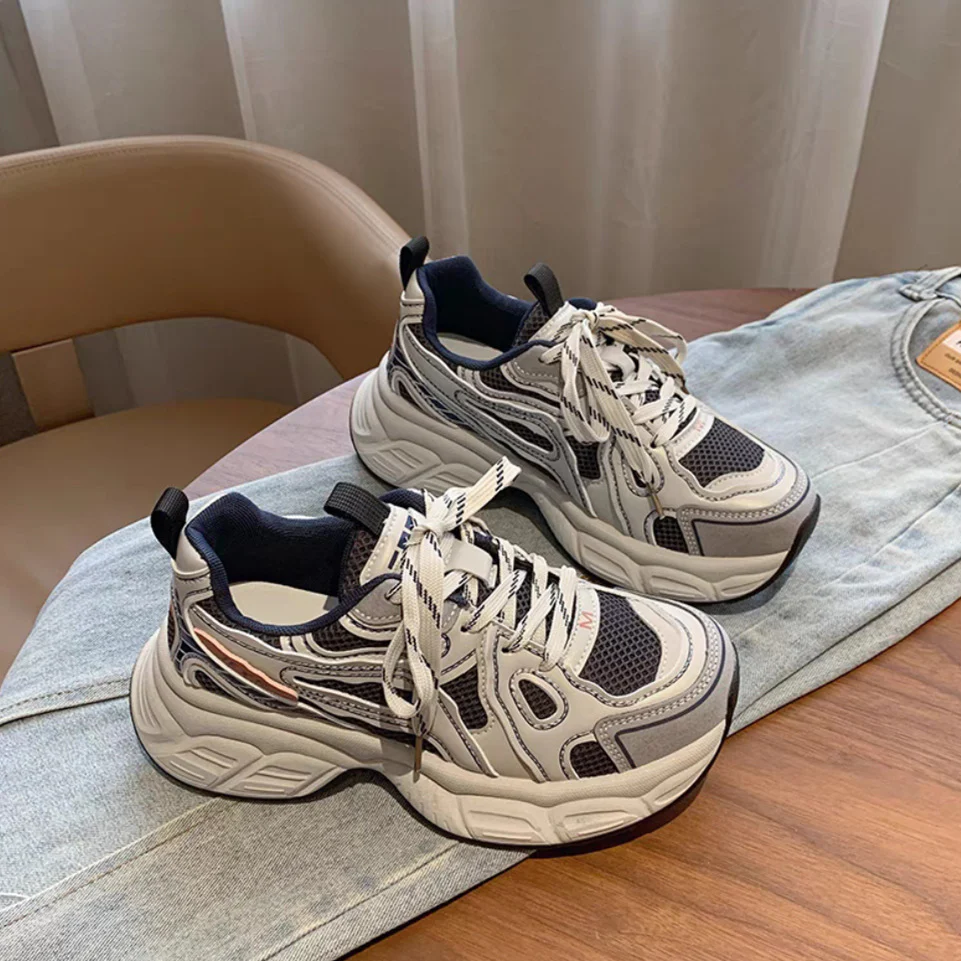 Damen Sportliche Chunky Sneakers mit atmungsaktiver Netzoberfläche Heidi Mode - Image 7