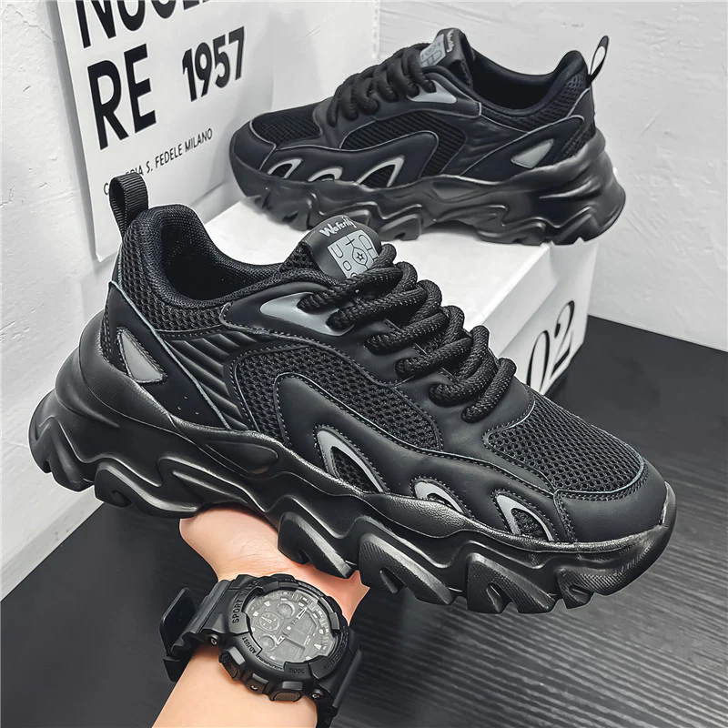 Damen Sportliche Chunky Sneakers mit atmungsaktiver Oberflächenstruktur Heidi Mode - Image 2